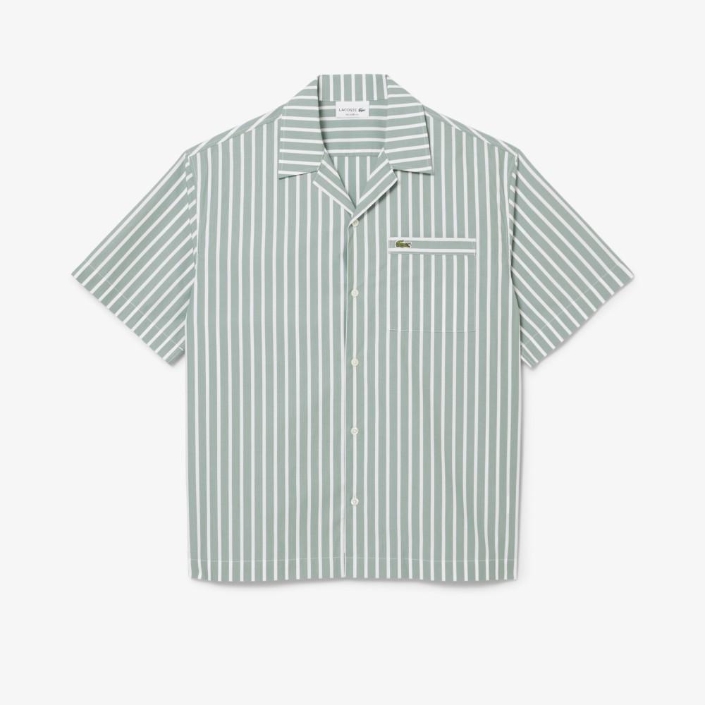 Lacoste Мужская гавайская рубашка в полоску с коротким рукавом CH9083-55GBLI