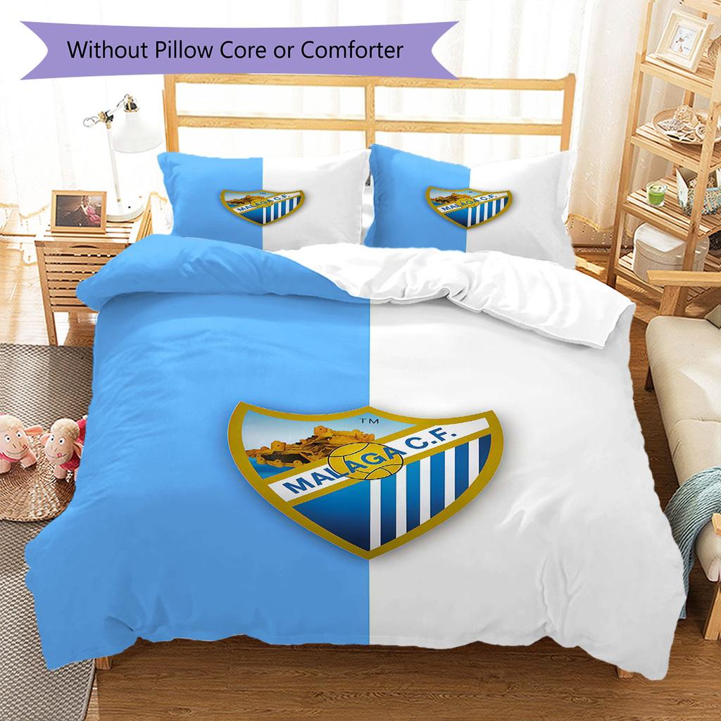 Málaga logo Bedding Quilt Set Quilt Cover Pillowcase Home Decoration Birthday Gift (1 * duvet cover + 2 * pillowcase, without core)