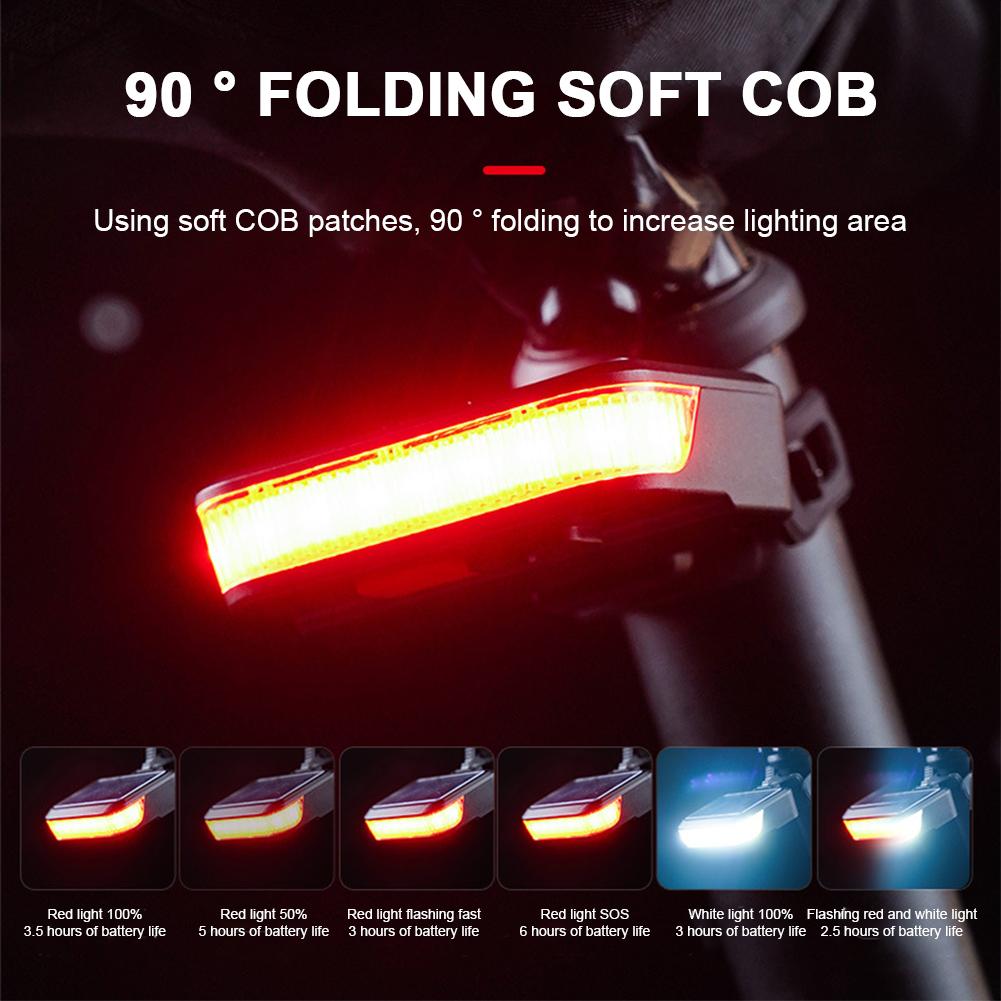 Задний фонарь для велосипеда на солнечной батарее, водонепроницаемый, для горного шоссейного велосипеда, с зарядкой через USB, предупреждающий задний фонарь для езды на велосипеде на открытом воздухе