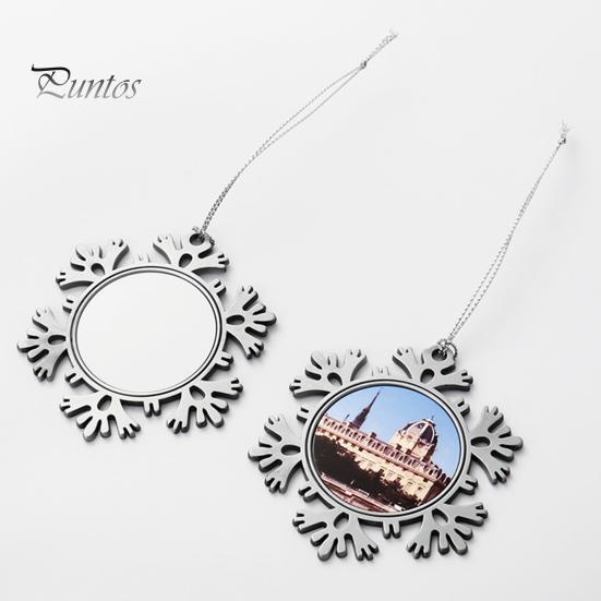 Снежинка Подвеска Рождественское украшение DIY Фото Подвесное украшение Сплав Снежинка Рождественская елка Настенный декор для окна Сад