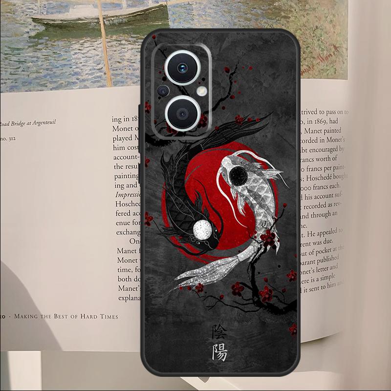 Red Sun Japanese Anime Cover For OPPO Reno 14 13 12 11 10 Pro 12F 12 11F 13F 14F 7 8 Lite OPPO Find X6 X5 X8 Pro Case