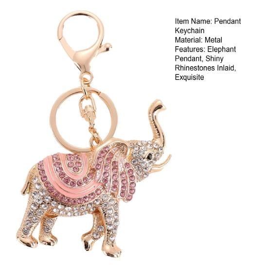 Брелок с подвеской в ​​виде слона, сверкающие стразы, инкрустированный автомобильный брелок, рюкзак, сумка, подвесной брелок