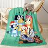 Bluey's Colorful Friends Blanket Comfortable Great for Office Chair Picnics Four Seasons Universal Stylish Decor