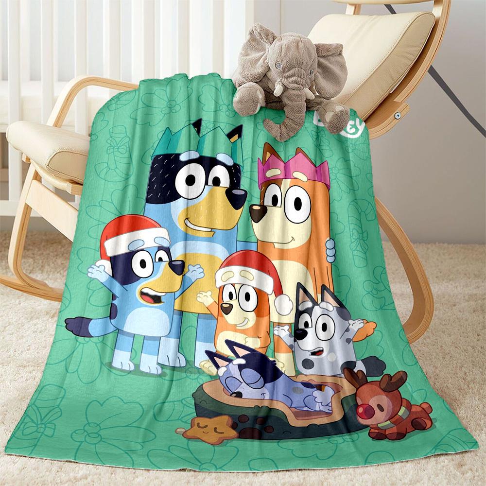 Bluey's Colorful Friends Blanket Comfortable Great for Office Chair Picnics Four Seasons Universal Stylish Decor