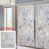 3D Anti-Heat Electrostatic Solar Glass Film UV Film Window Blinding Film Static Opaque Glass Stickers Bathroom Bedroom Kitchen