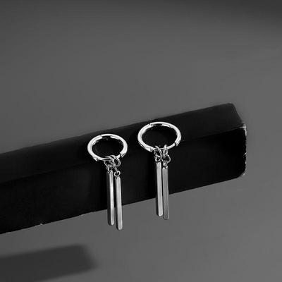 Мужские серьги-палочки с кисточками Pendientes, ювелирные изделия для женщин, серьги-кольца для пирсинга из нержавеющей стали