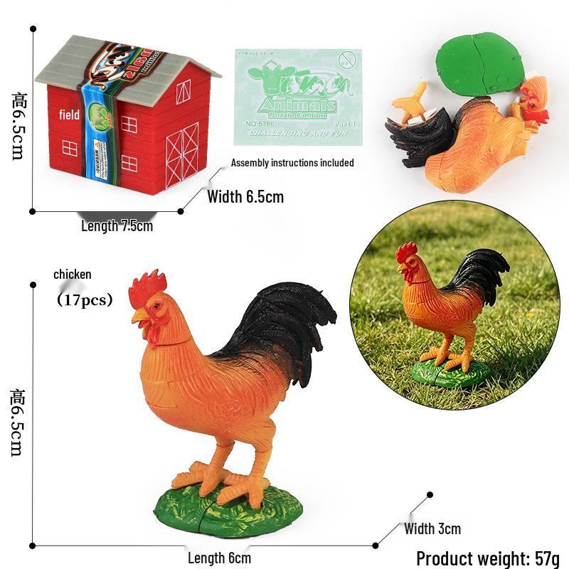 4D Stereo DIY Animal Model Kit: Eagle, Scorpion, Gecko, Rattlesnake, Spider, Lizard, Squirrel, Hedgehog
