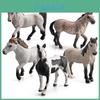 Набор моделей сельскохозяйственных животных Camargue из ПВХ с реалистичными лошадьми для коллекционеров и любителей