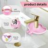 Durable Exquisite Shape Simple Installation Silicone Sink Faucet Mat Drip Protector Splash Guard Pad for Bathroom Splash Drain Mat