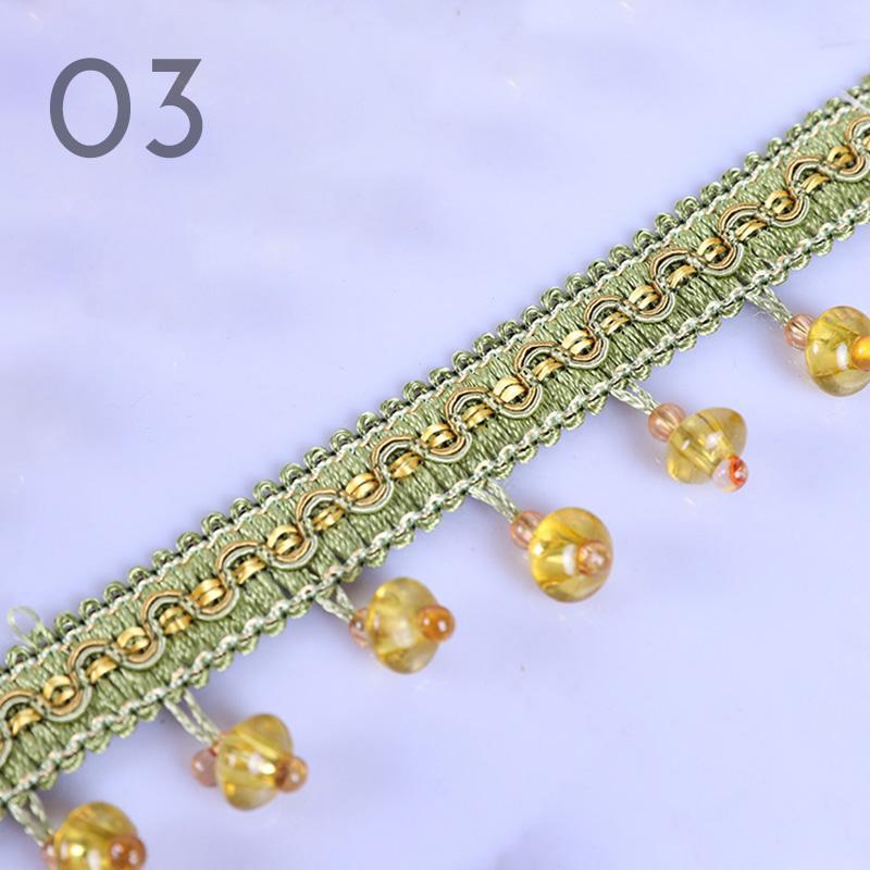 12M Европейский стиль Кристалл Тыквенные Бусины Шторы Бахрома Отделка Обивка DIY Шторы Кружева Отделка Кисточки Шитье Декор Аксессуары