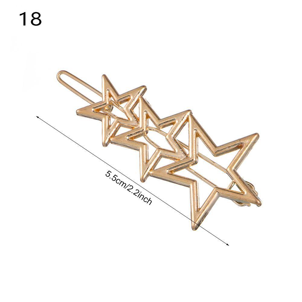 Hair Styling Barrettes Metal Hairclips Star Heart Hair Pins Knot Hair Clip Geometric Hairpins