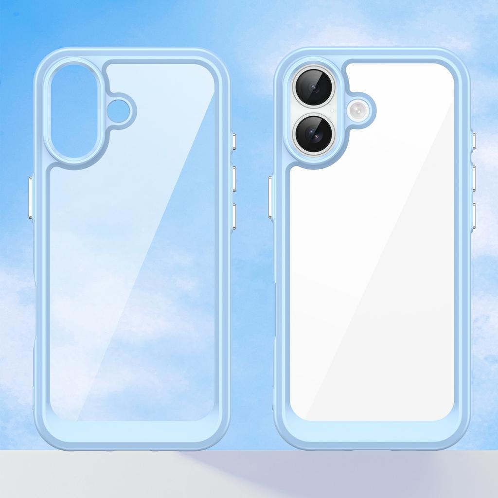 For iPhone 17 Case TPU + Acrylic Protective Clear Phone Cover
