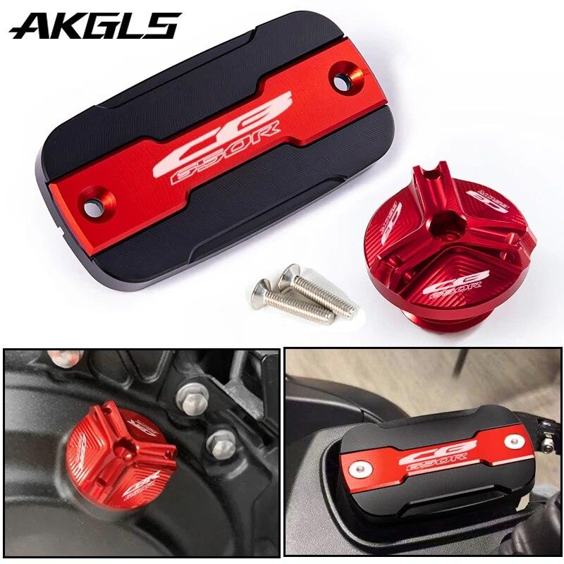 For HONDA CB650R CBR650R CBR 650R CB 650R Motorcycle Front Brake Fluid Tank Cap and Filling Port Cover Protection Accessories
