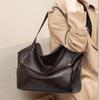 Top Layer Cowhide Tote Bag Large Capacity Shoulder Bag Fashionable Simple Casual Women's Bag