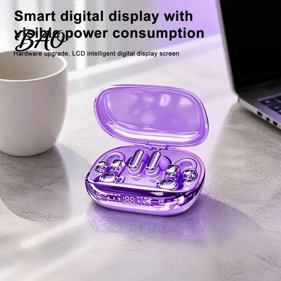 ENC Microphone for Calls 3-in-1 Wireless Earbuds with Chargeable Power Bank Case, 3 Pairs Interchangeable Clip/in-Ear/Sleep Three in One Headphones,