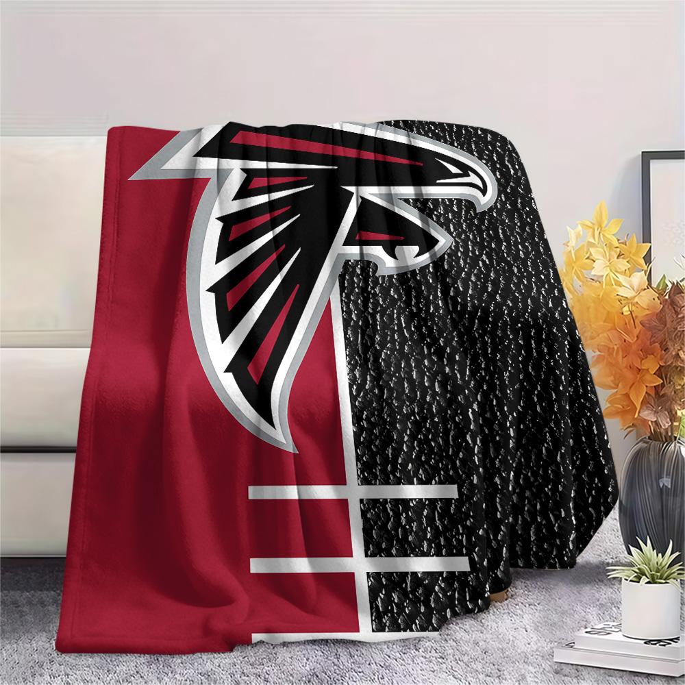 Фланелевое одеяло с принтом Atlanta Falcons, Высококачественное, Удобное для всех сезонов, Декор для дома, Тепло и уют, Идеально для рождественских подарков