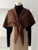 Triangular shawl outer women's new triangular large solid color scarf young fashion high sense versatile