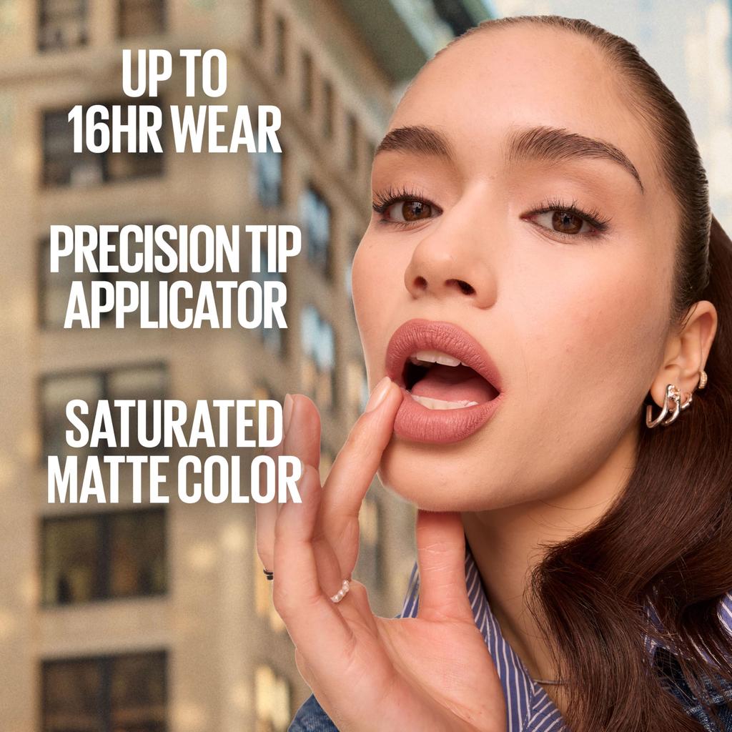 Maybelline SuperStay Matte Ink Жидкая помада Thrill Seeker Стойкое матовое покрытие Высокопигментированный цвет