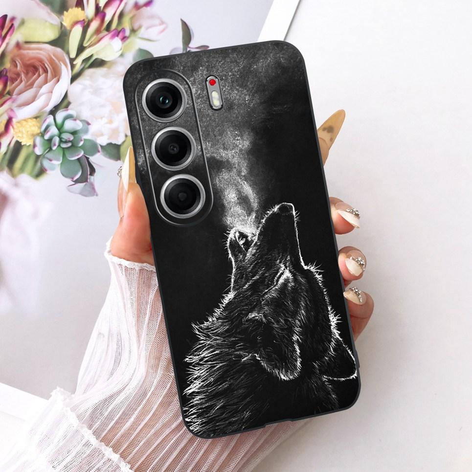 Чехол Для Tecno Camon 40 Pro CM7 CM6 Чехлы Для Телефона На Camon 40 4G CM5 Милые Мультяшные Животные Крутой Дракон Лев Мягкий ТПУ Черный Чехол