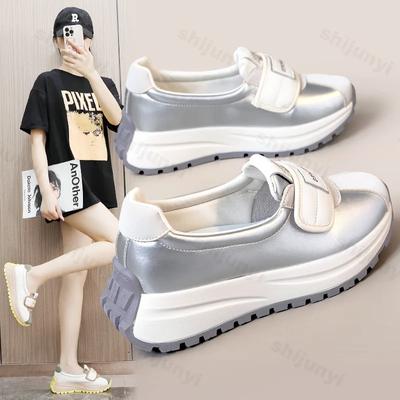 Модные женские спортивные повседневные туфли на толстой подошве, новые осенние кроссовки 2024 года, дышащие женские спортивные повседневные туфли, увеличивающие рост