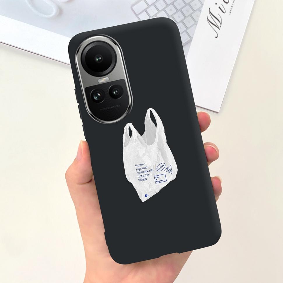 For Oppo Reno10 Case Luxury Colourful Painted Cover Soft Silicone Phone Case For Oppo Reno 10 Reno10 Pro 5G Back Cover Bumper