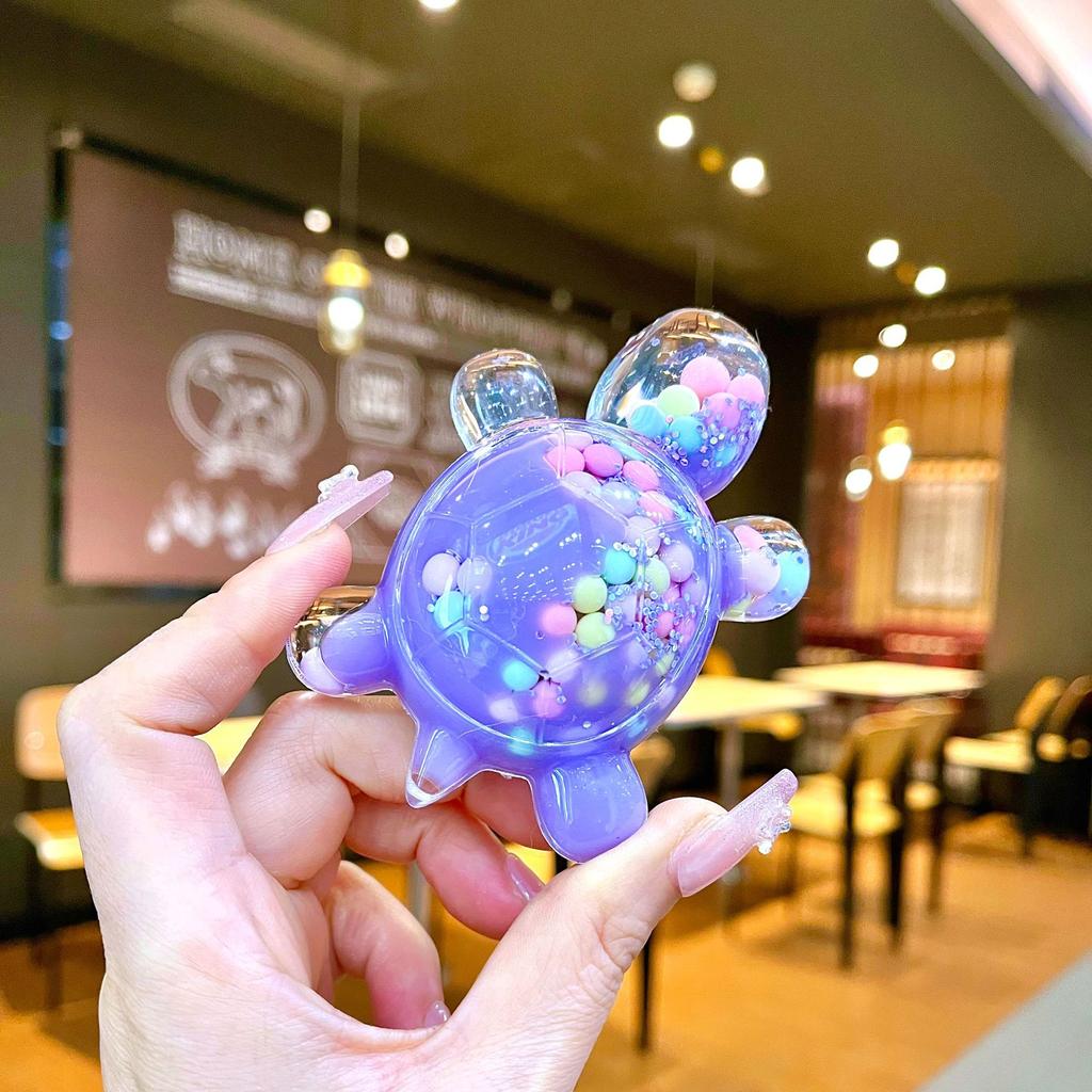 Diy Creative Table Toy Gift with Luminous Sand, Dazzling and Sparkling Turtle Ornaments