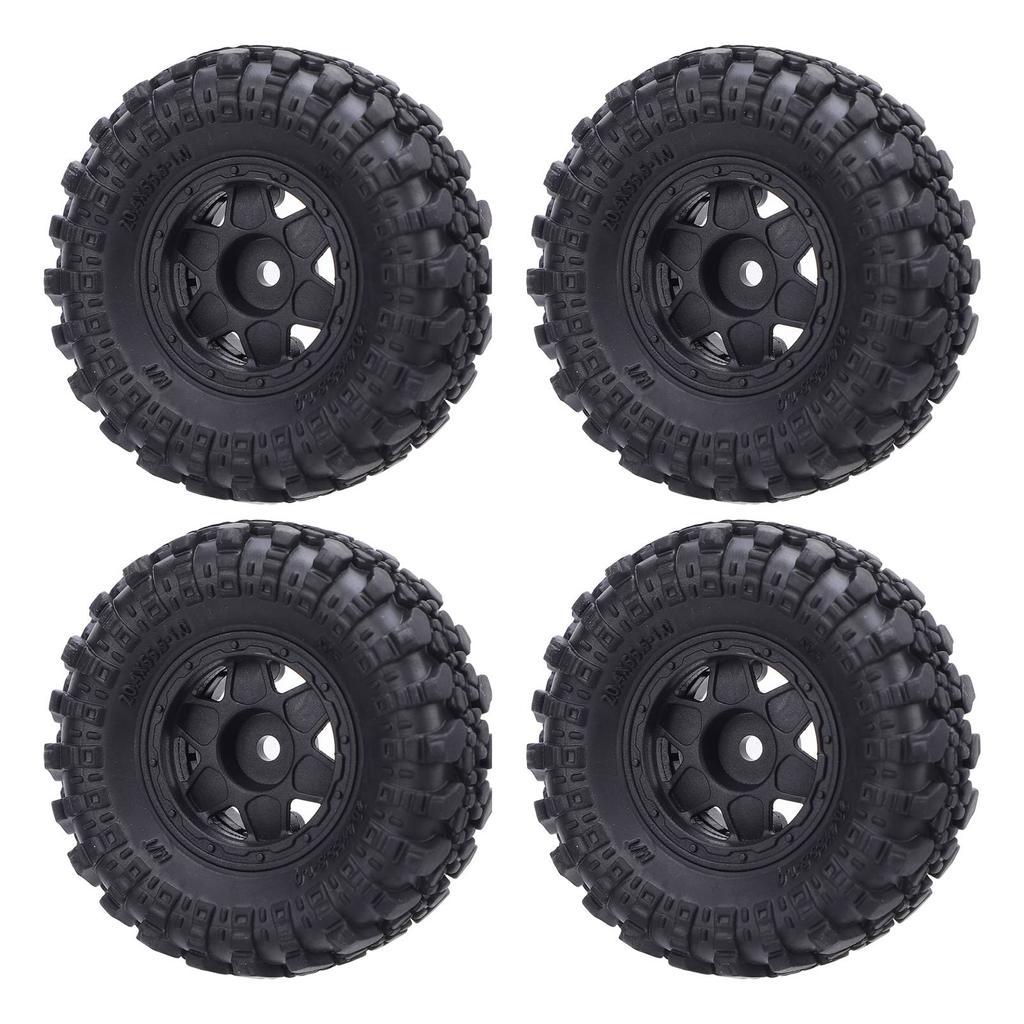 4PCS RC Truck Tires for AXIAL SCX24 1/24 Plastic RC Truck Wheel Tire Parts for Replacement Upgrade
