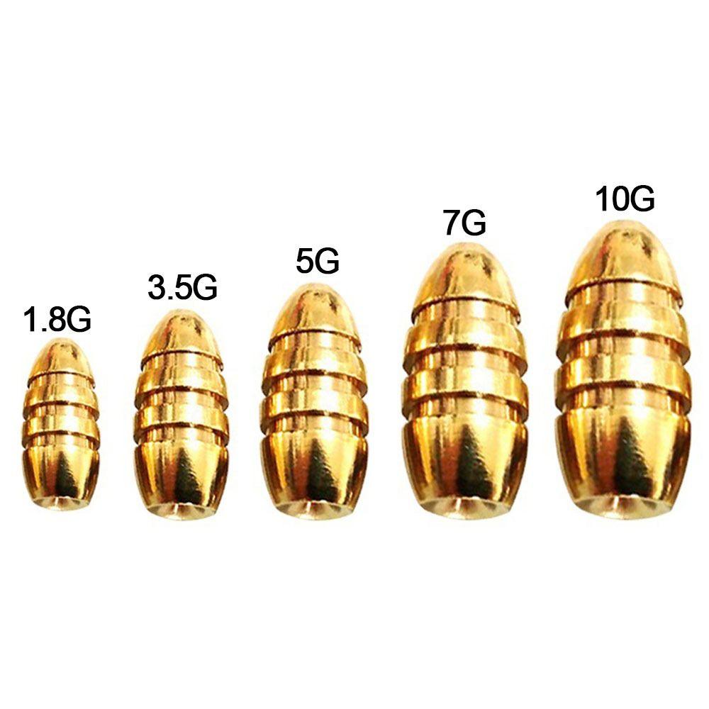 10 шт./лот Разрезные грузила Дополнительный вес Соединитель для крючка Медь Рыболовный свинец Падающий Латунный груз