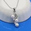 Women's Luxury Party Silver Jewelry 925 Sterling Silver Box Chain 43-46CM Freshwater Pearl Pendant Chokers Necklaces Noble Gift