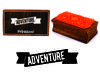 Printtoo Adventure Ribbon Banner Rectangular Wooden Rubber Stamp Block