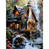 5d DIY Алмазная картина вышивка крестом горный коттедж водопад пейзаж Алмазная вышивка мозаика полный круглый дрель домашний декор