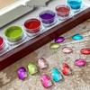 Nail Magic Mirror Powder - 6 Super Bright Bling Colors, Fine Ice Skin Glitter Nail Decorations.