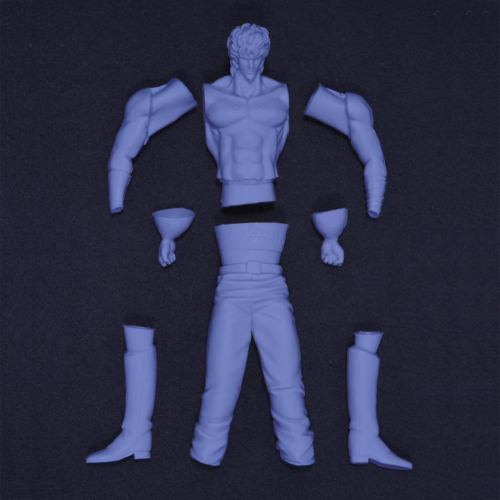 Fist of the North Star Kenshiro Soft Vinyl Kit Reprint Edition Scale Soft Vinyl Unpainted Assembly Kit 1/8 1/8