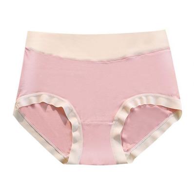 Женские трусики с бантом, цвет соответствует, высокая талия, хлопок, бесшовные, антисептические, мягкие, тонкие, дышащие, влагоотводящие, эластичные, женские