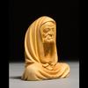 Seated Bodhidharma Natural Boxwood Carved Bodhidharma Wooden Buddha Deity Buddhist Founder of Chinese Zen Zen Shaolin Buddha Fulfillment of Good