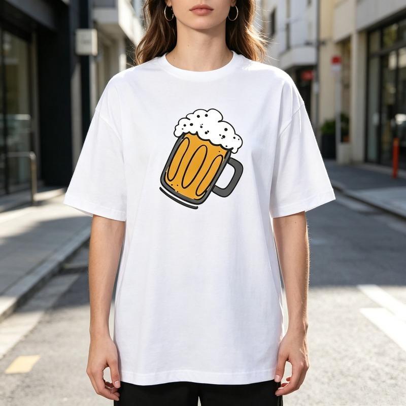 Beer Day Celebration Tshirt Unisex Unisex Funny Beer Mug Print Short Sleeve Crewneck Summer Casual Graphic Tee Beer Enthusiast Gift