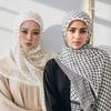 Fashion Kuffiyeh Hijab Chiffon Scarf Women Islamic Muslim Scarves Shawl Echarpe Breathable Foulard Dubai Hijabs