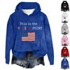 Women's Hooded Long Sleeve Printed Flannel Top Hooded Sweatshirt