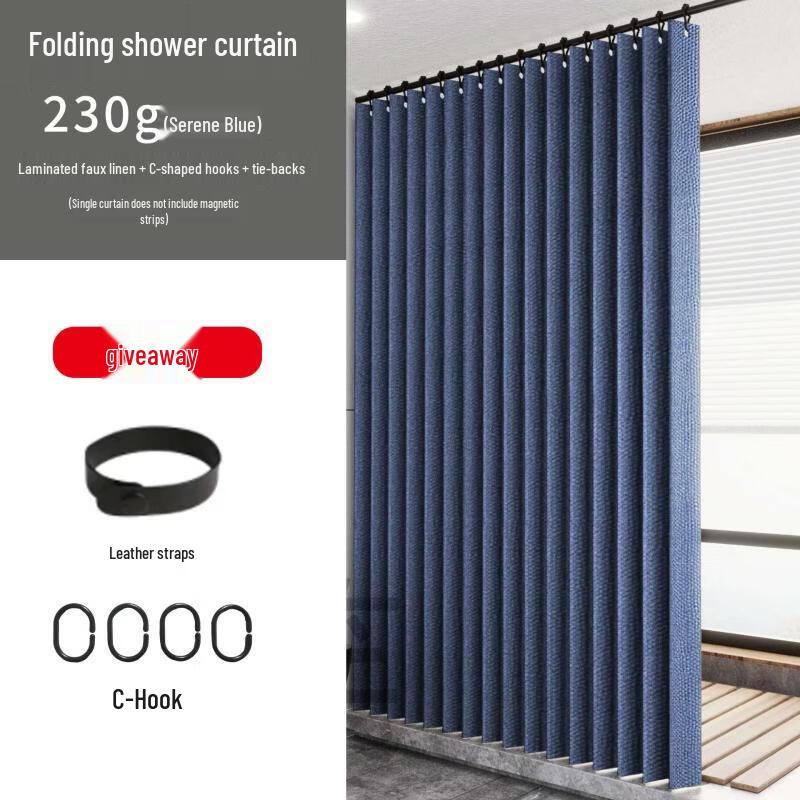 Folding Shower Curtain Partition