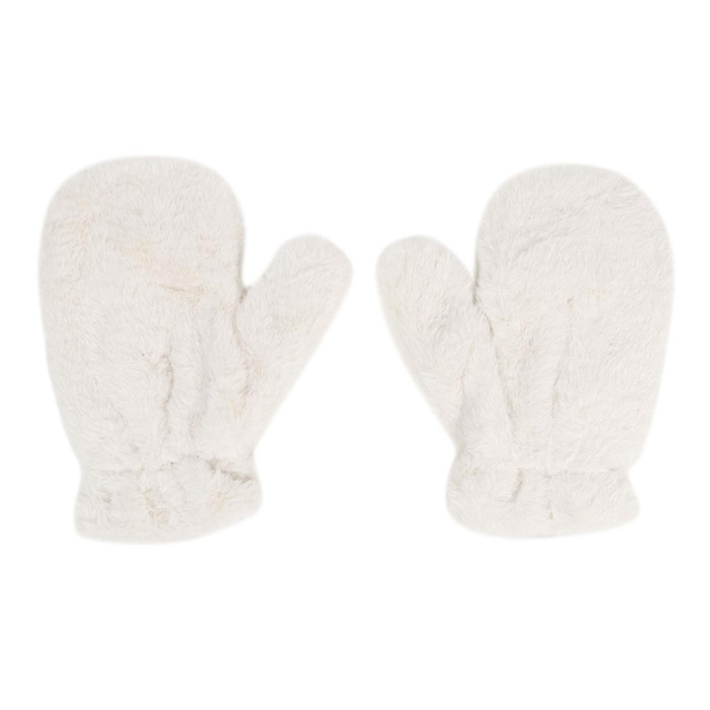 Зимние Утепленные Плюшевые Уличные Пушистые Перчатки Мягкие Перчатки с Полным Пальцем Женские Теплые Меховые Пушистые Варежки Защита от Холода Бархатная Подкладка Варежки