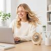 Cute Bear Shaped Desktop Fan USB Rechargeable Portable Small Fan for Office Home Travel Personal Cooling with Adjustable Angle and Quiet Operation