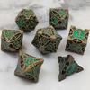 Metal coc running dice dnd dragons and dungeons multi-faceted rpg dice cthulhu d20 настольная игра