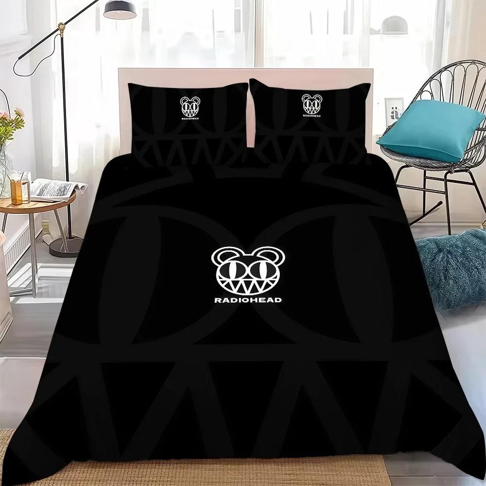 HOT Duvet Cover Pillowcase R-RADIOHEAD Band 3D Bedding Set student Adult Boy Girl Bedroom Decoration Children Single Double