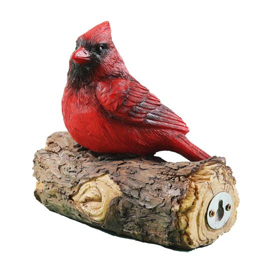 Красная статуэтка птицы, настенная красная статуэтка птицы, декор стола, украшение из смолы для сада, дерева, крыльца, двора, внутренней стены