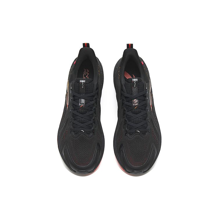 Anta Rocket 4.0 универсальные амортизирующие нескользящие износостойкие дышащие легкие низкие кроссовки для бега мужские кроссовки черные оранжевые 112245530-1