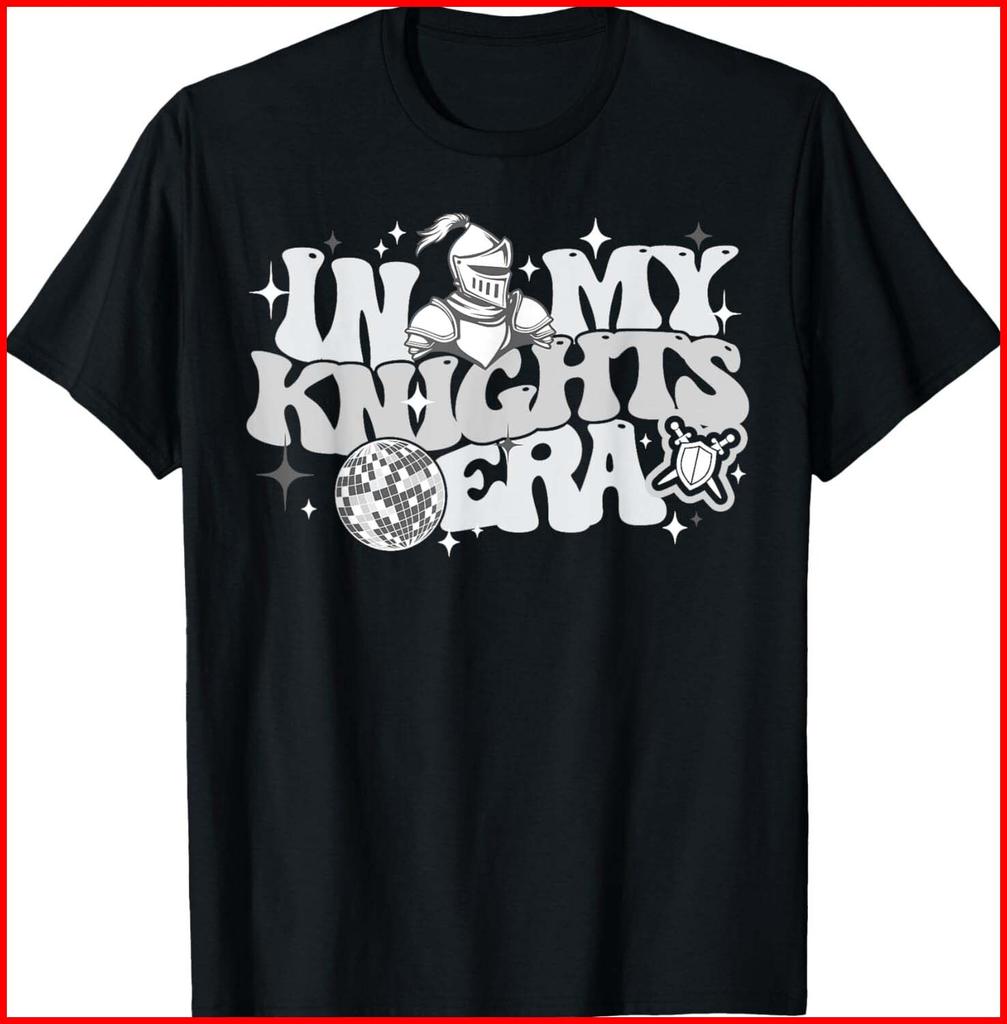 In My Knights Era Back to School Mascot Spirit Game Squad black T-Shirt S-5XL