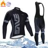 Winter Cycling Thermal Fleece Long Sleeve Set Men Women - Warm Breathable Bike Apparel