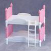 Baby Doll Bed Model High Simulation Mini Bunk Furniture Set for 1:12 Dollhouse Child Toy Decor