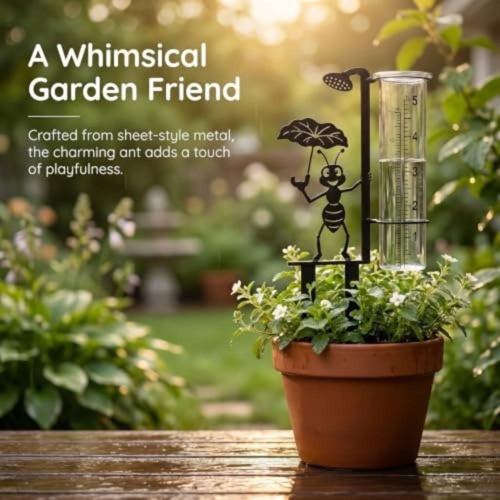 Clear Tube Garden Rain Gauge Dual Scale Rainfall Gauge New Outdoor Rain Gauge Patio Planter