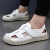Summer Quality Men Leather Casual Sandals Outdoor Flat Comfort Sandals Beach Anti Slip Hollow Out Lightweight Boy Sport Sandals